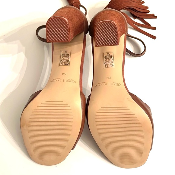 WHBM SUEDE TASSEL CHUNKY HEELS - Picture 10 of 12